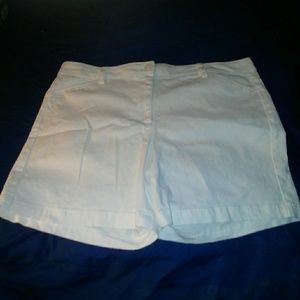 White Cotton Denim shorts